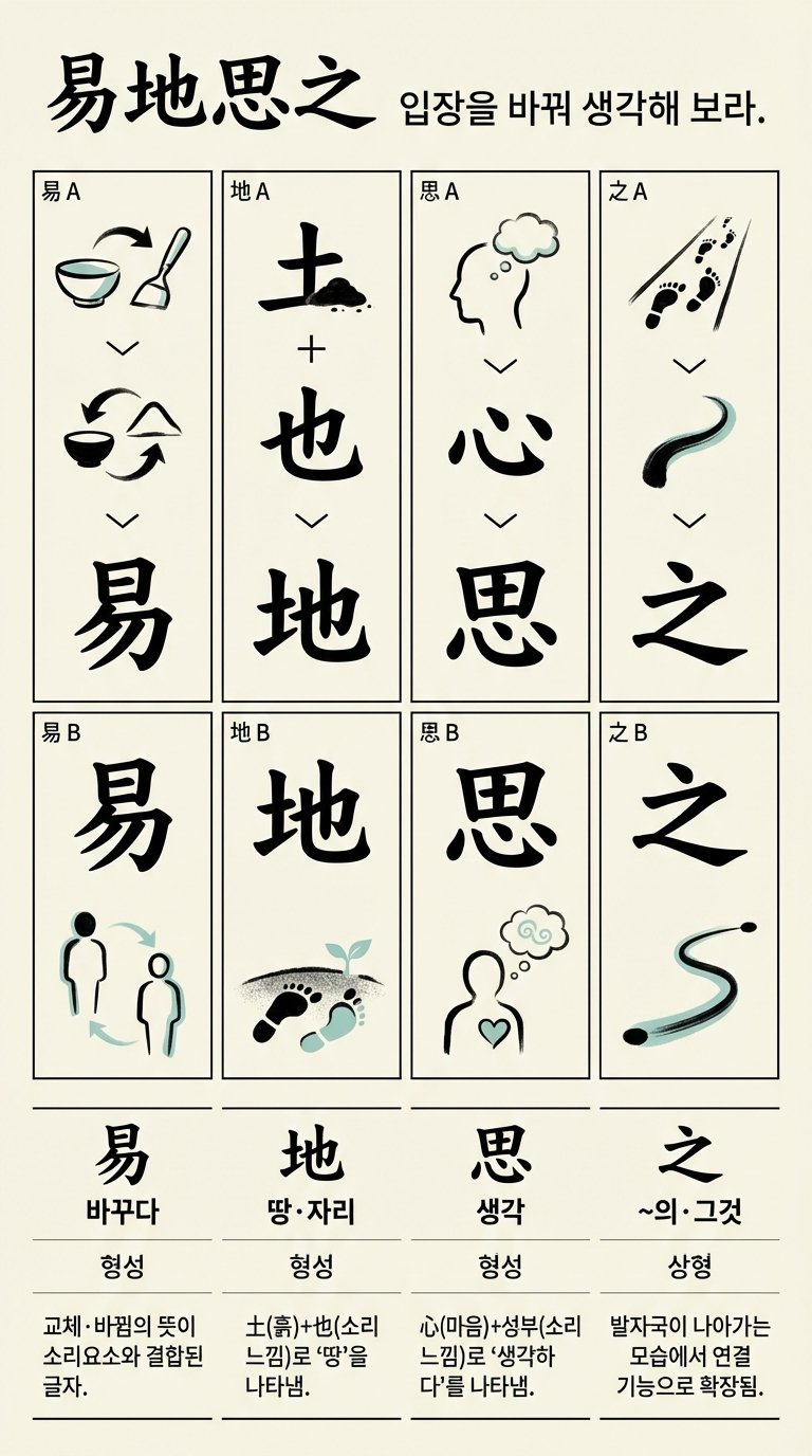 역지사지 한자 형성
