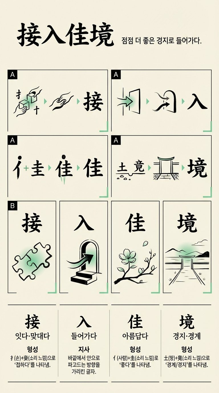 접입가경 한자 형성