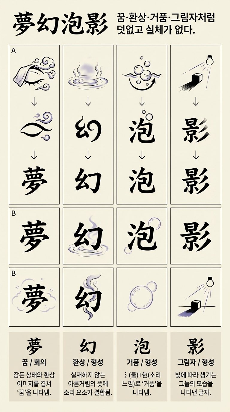 몽환포영 한자 형성