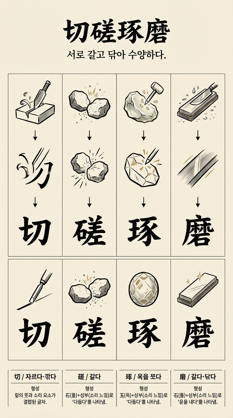 절차탁마 한자 형성