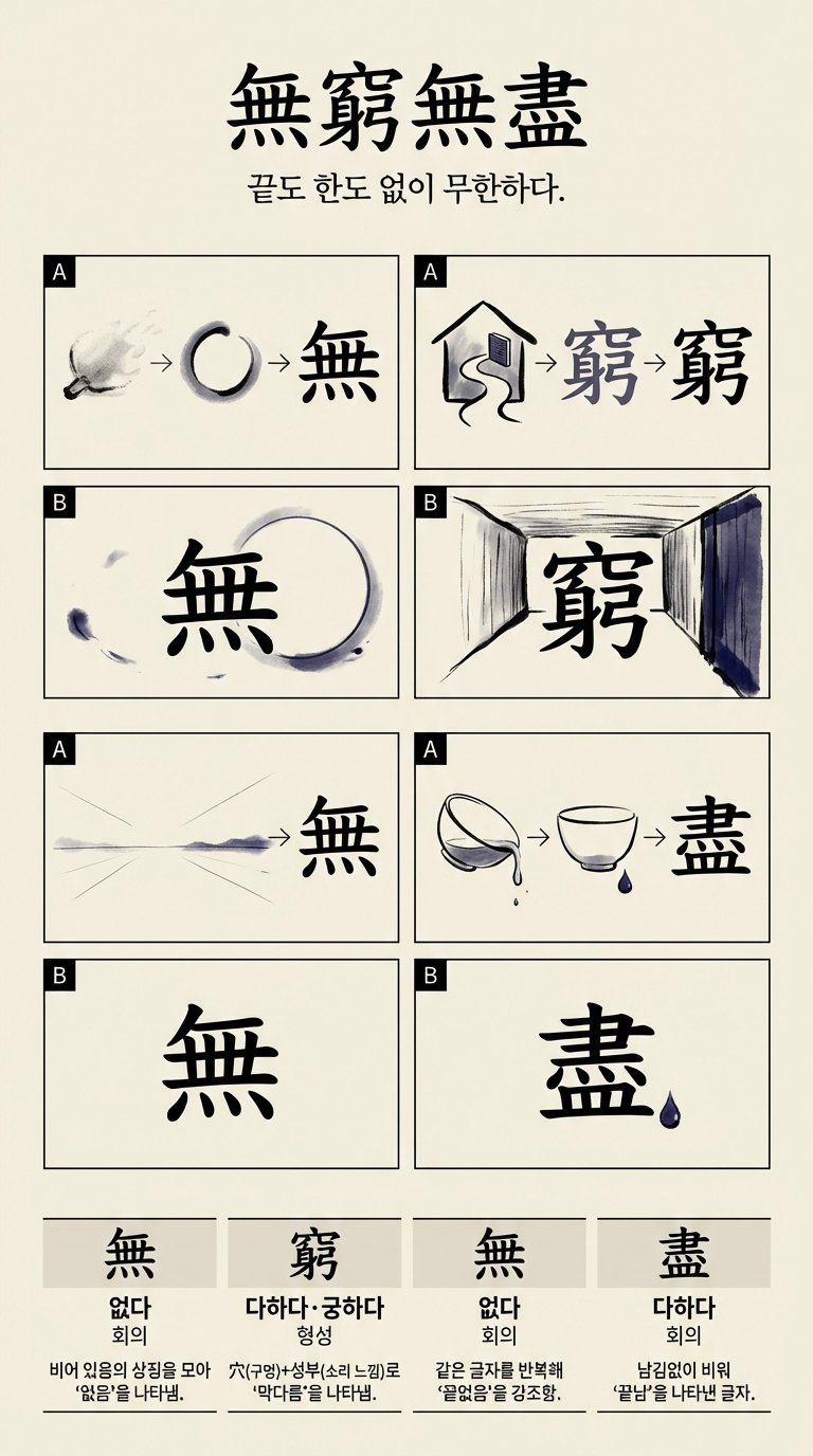 무궁무진 한자 형성