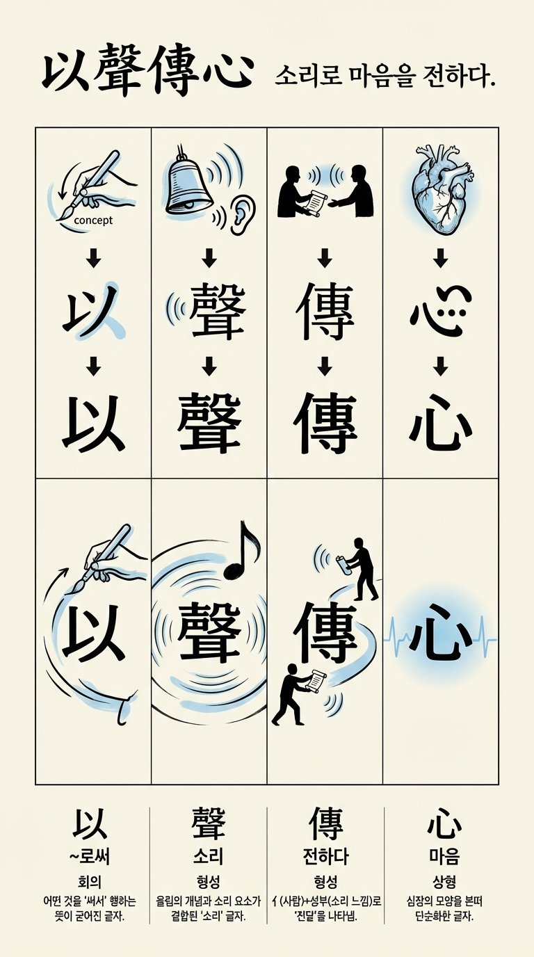 이성전심 한자 형성